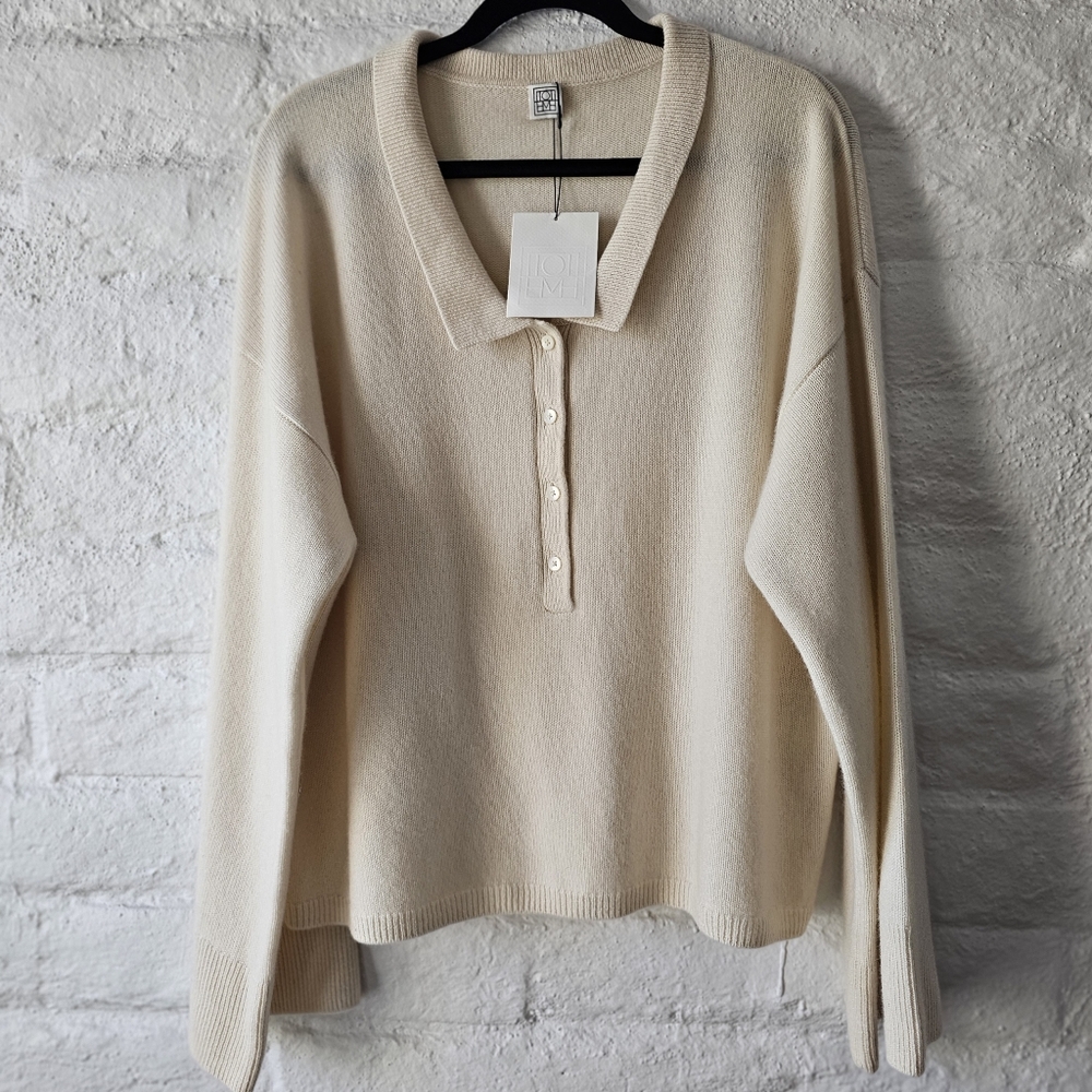 NWT Totême Polo Cashmere Sweater